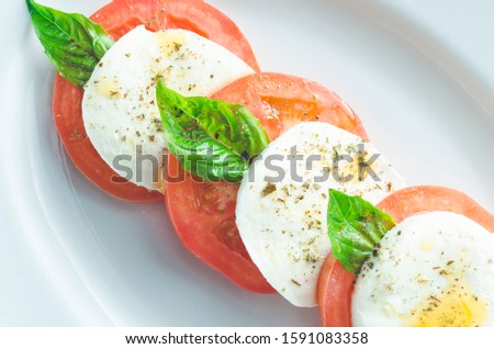 mozzarella cheese and tomato salad