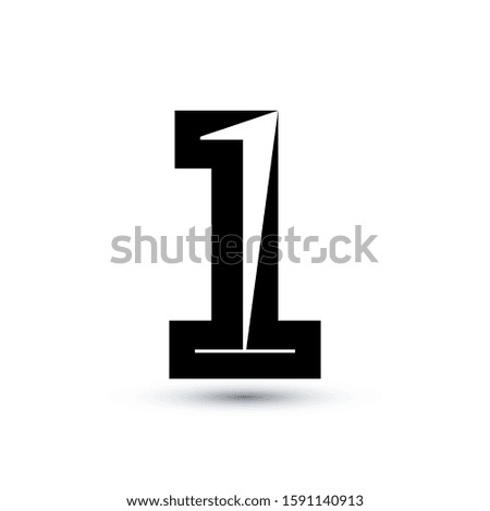 Number one 1 logo icon design template elements. Eps10 vector illustration.