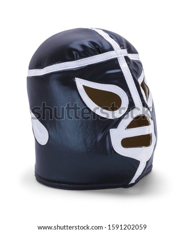 Black Lucha Libre Wrestling Mask Isolated on White Background.