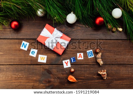 new year Christmas background Christmas tree gifts toys winter
