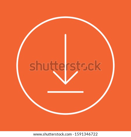 Download icon, stock vector illustration, EPS10.