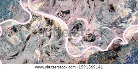 the olympic tape, abstract photography of the deserts of Africa from the air. aerial view of desert landscapes, Genre: Abstract Naturalism, from the abstract to the figurative, contemporary photo art