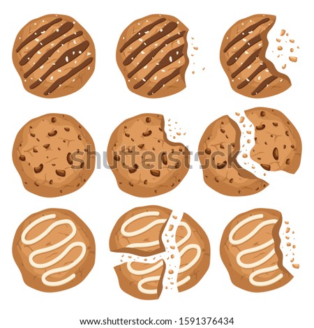Tasty cookies vector design illustration isolated on white background