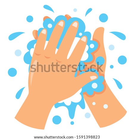 Washing Hands For Daily Personal Care Royalty-Free Stock Photo #1591398823