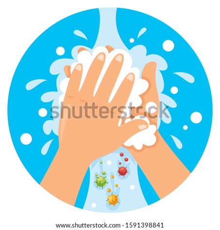 Washing Hands For Daily Personal Care Royalty-Free Stock Photo #1591398841