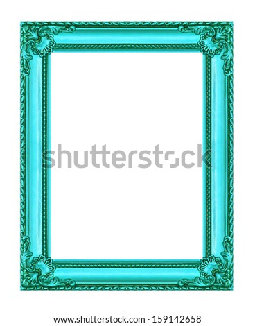 vintage frame isolated on white background, with clipping path
