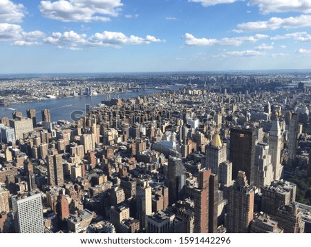 Top view of Manhattan, New York 