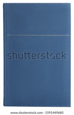 Closed color hardcover book isolated on white