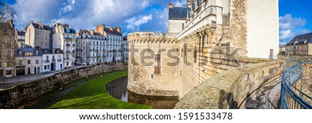 View of castle in Nantes, France