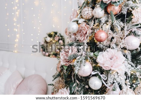 Close up of a stylish Christmas Tree