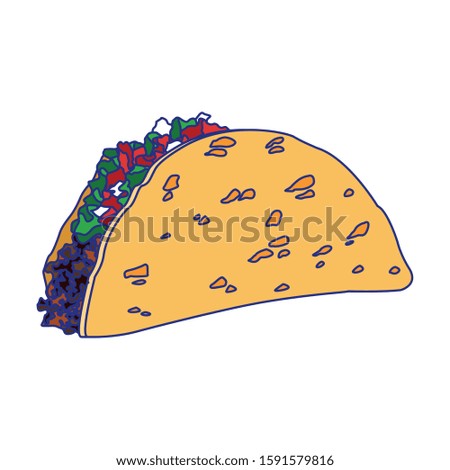 Mexican food design, Mexico culture tourism landmark latin and party theme Vector illustration