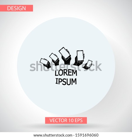 Mobile Phone vector icon template color editable. Smartphone symbol vector sign isolated on vector icon white background