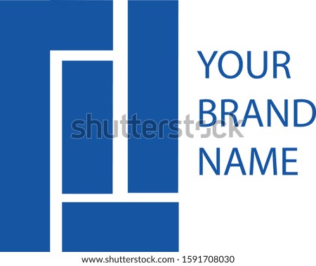 Blue Square Logo Vector Design