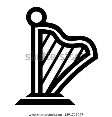 harpa icon isolated sign symbol vector illustration - high quality black style vector icons
