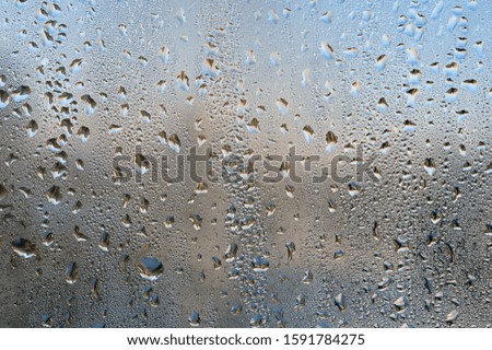 Drops on glass. Close-up background.