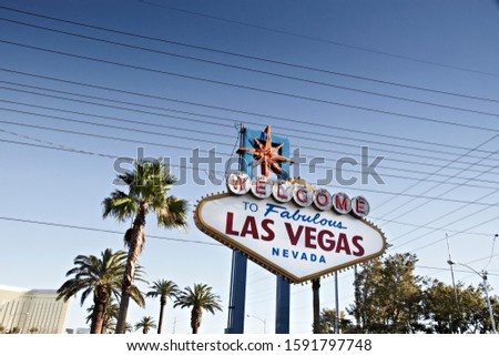 Famous welcome to Las Vegas Sign, Nevada, U.S