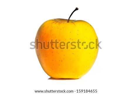 yellow apple isolated on white background