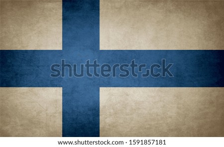 finland finnish banner flag national country vintage