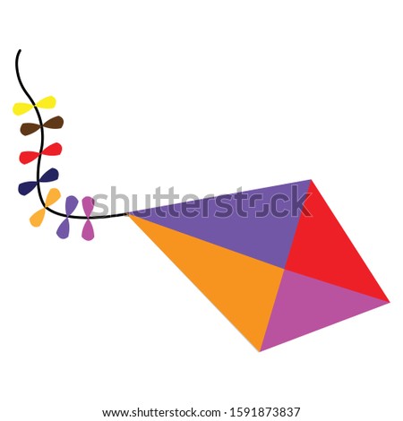 Kite simple illustration clip art vector
