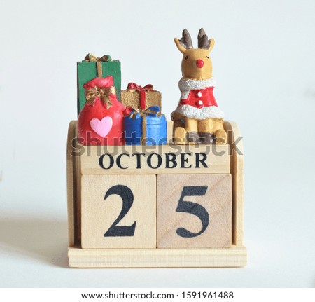 October 25, Icon, Christmas, Birthday with number cube design for background.