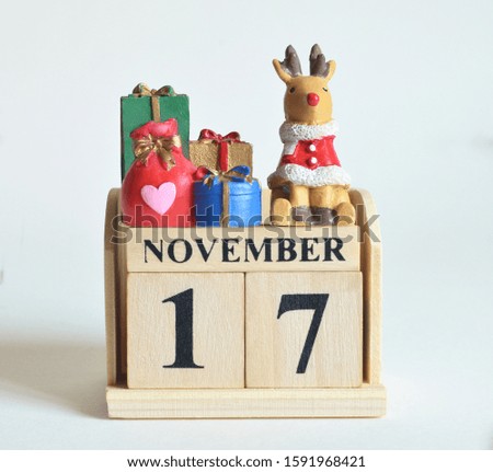 November 17, Icon, Christmas, Birthday with number cube design for background.