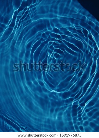 The surface of blue water in the deep sea