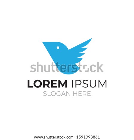 Creative Sparrow Bird Vector  Logo Template