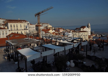 View of buildings in Lisbon city, Portugal