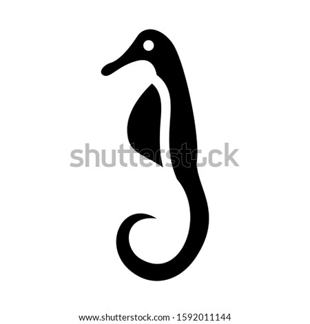 seahorse icon isolated sign symbol vector illustration - high quality black style vector icons

