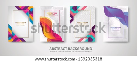 Vector design template in trendy vibrant gradient colors with abstract fluid shapes for annual report, magazine, poster, web, landing, page, flayer, brochure, social media, promotion and other users