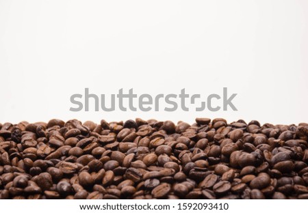 Roasted coffee beans Isolated from white background