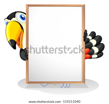 Illustration of a tucan on a white background