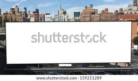 Big blank billboard in New York City