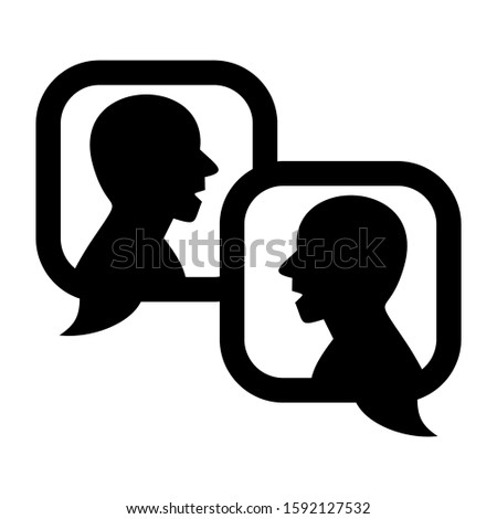 conversation icon isolated sign symbol vector illustration - high quality black style vector icons
