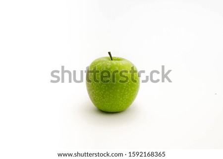 green apple in isolated white background