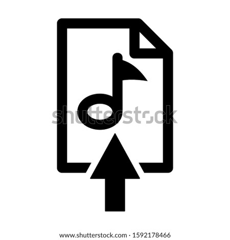 upload music icon isolated sign symbol vector illustration - high quality black style vector icons
