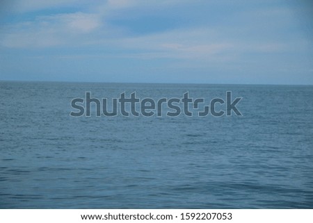 The horizon at sea in the Manuel Antonio National Park. Costa Rica