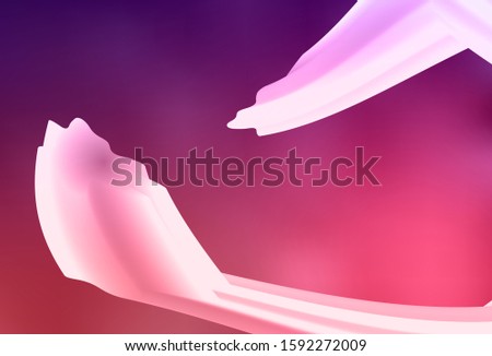 Dark Purple, Pink vector template with bent lines. Colorful illustration in abstract style with gradient. Brand new design for your ads, poster, banner.