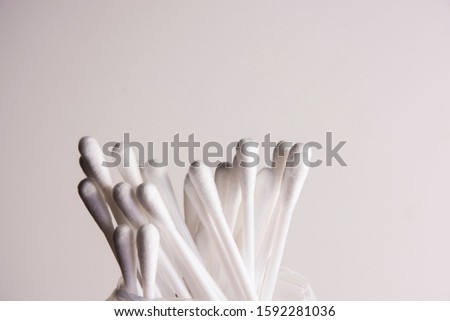 Cotton buds used for cleaning ears Isolated white background