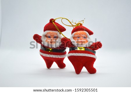 Santa and Christmas declaration color balls