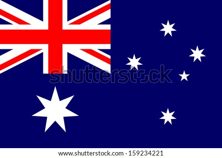 Australia flag isolated vector Proportion 2:3 Royalty-Free Stock Photo #159234221