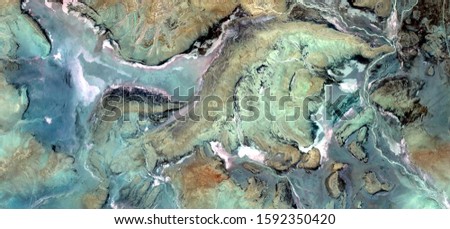 abstract photography of the deserts of Africa from the air. aerial view of desert landscapes, Genre: Abstract Naturalism, from the abstract to the figurative, contemporary photo art
