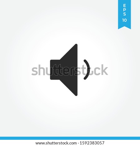 Speaker vector icon, simple sign for web site and mobile app.