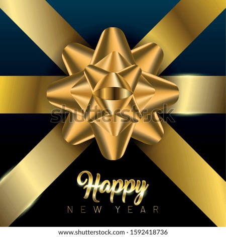 Happy new year 2020. Greeting card with text - Vector