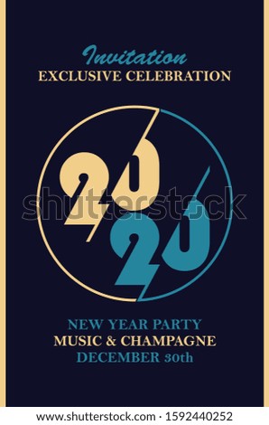 We wish you a Happy New Year 2020 greeting card vector design