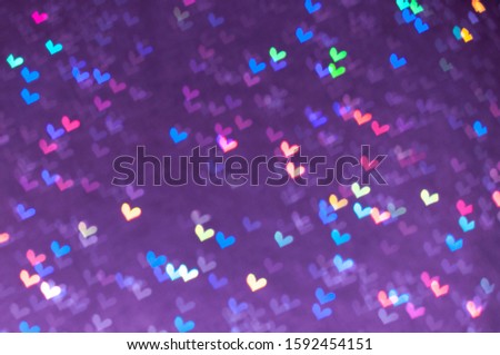 Festive Background with Heart Shaped Bokeh Effect. Valentine's Day Background