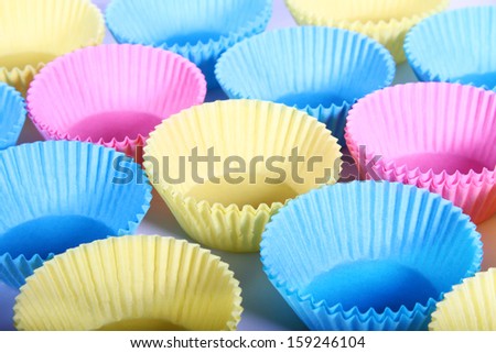 cupcake holders pastel colored