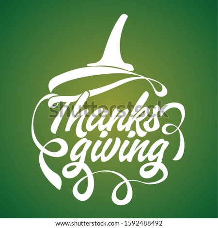 Happy thanksgiving card with text - Vector illustration