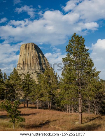 SEPTEMBER 29, 2019, Hulett, Wyoming, USA - Devils Tower National Monument location for  Close Encounters Motion Picture