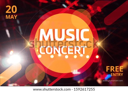 
Music Concert Banner Design with dynamic color blurred background